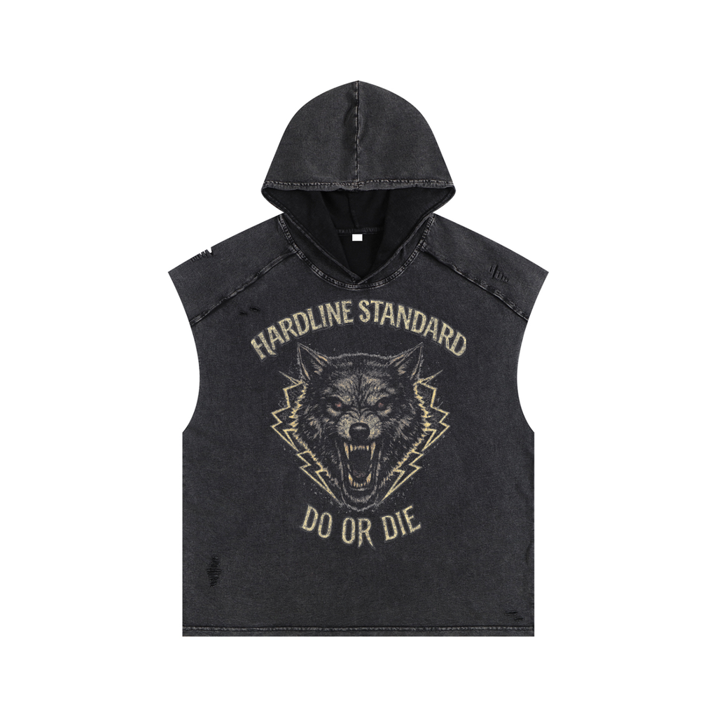 Hardline Snow Washed Sleeveless Hooded Tank