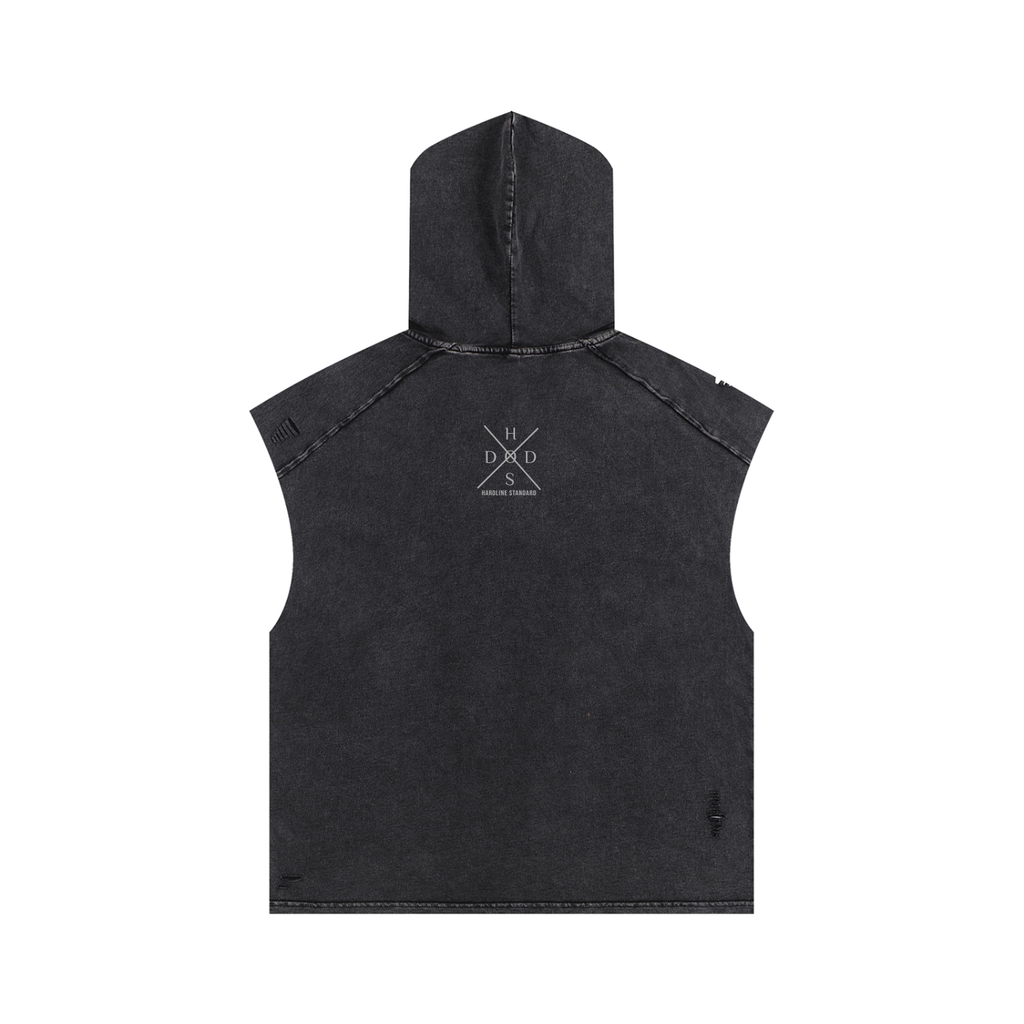 Hardline Snow Washed Sleeveless Hooded Tank