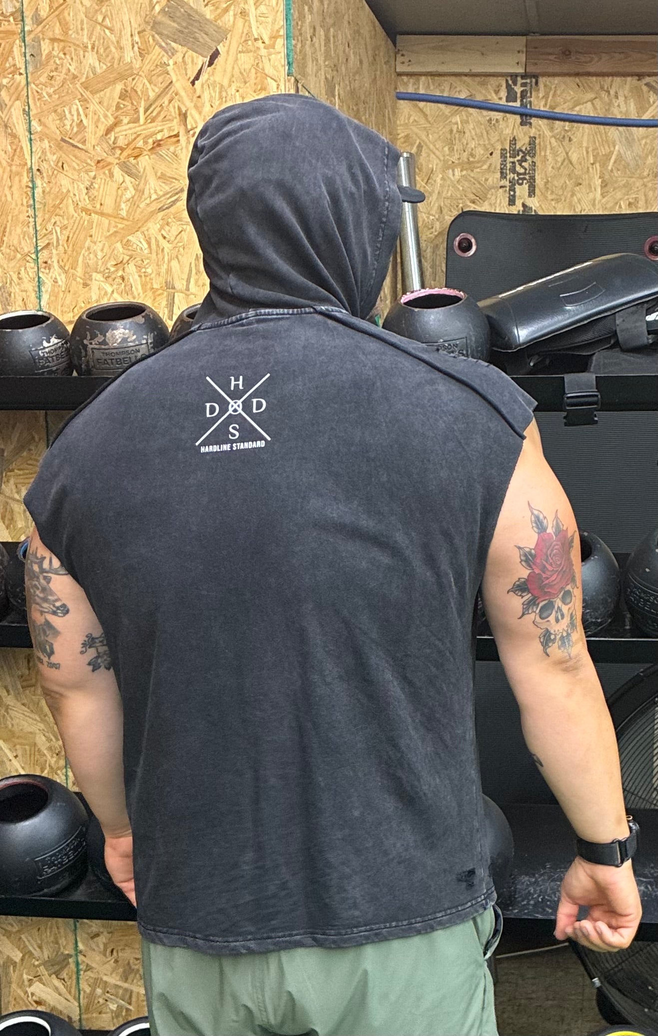 Hardline Snow Washed Sleeveless Hooded Tank